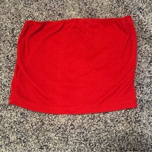 Red tube top